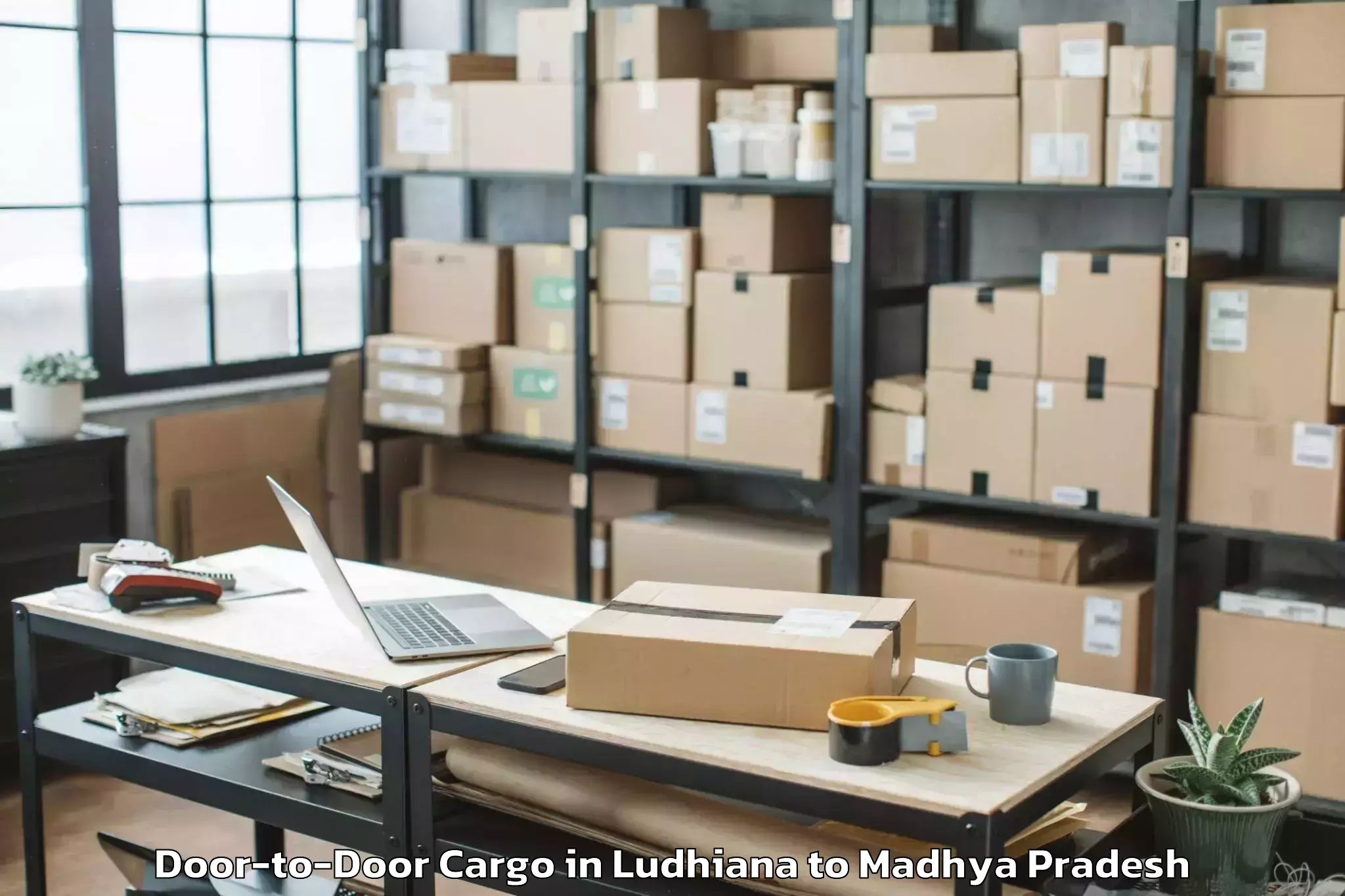 Easy Ludhiana to Sanwer Door To Door Cargo Booking